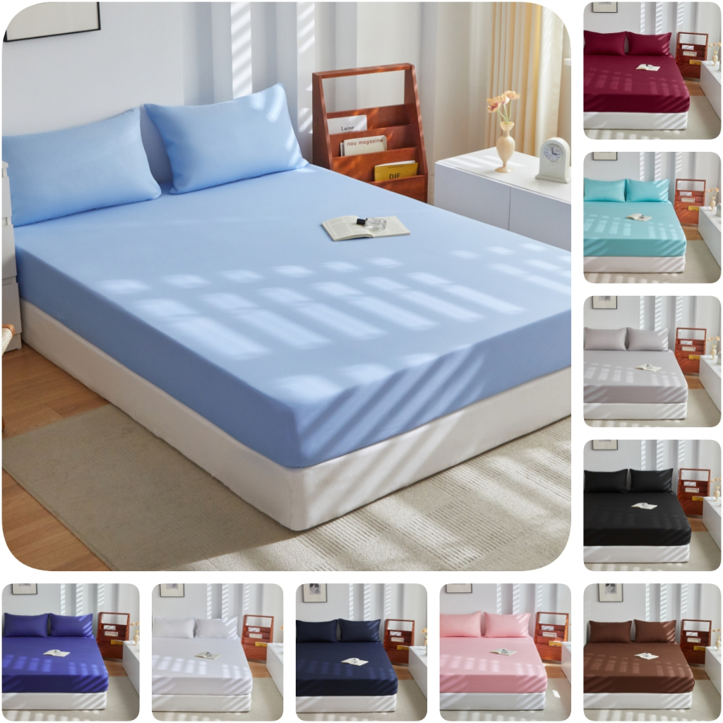 [PH STOCK & COD] 3 in 1 Bedsheet Queen Size Bedsheet Double Size ...