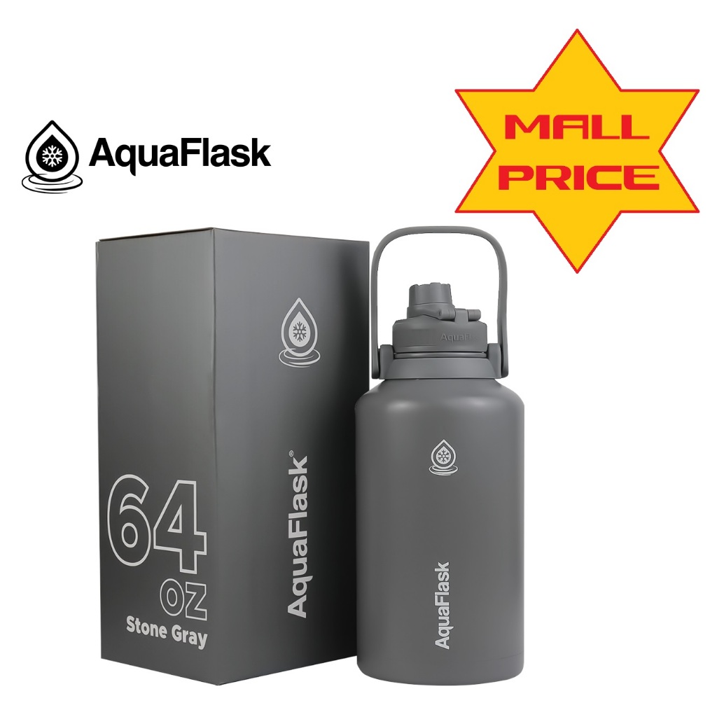 Aquaflask (64oz) Wide Mouth with Spout Lid Vacuum Insulated ...