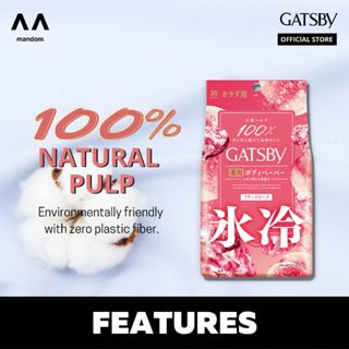 Gatsby Deodorant Body Wipes Freeze Peach (Ice-type) 30sheets | Shopee ...