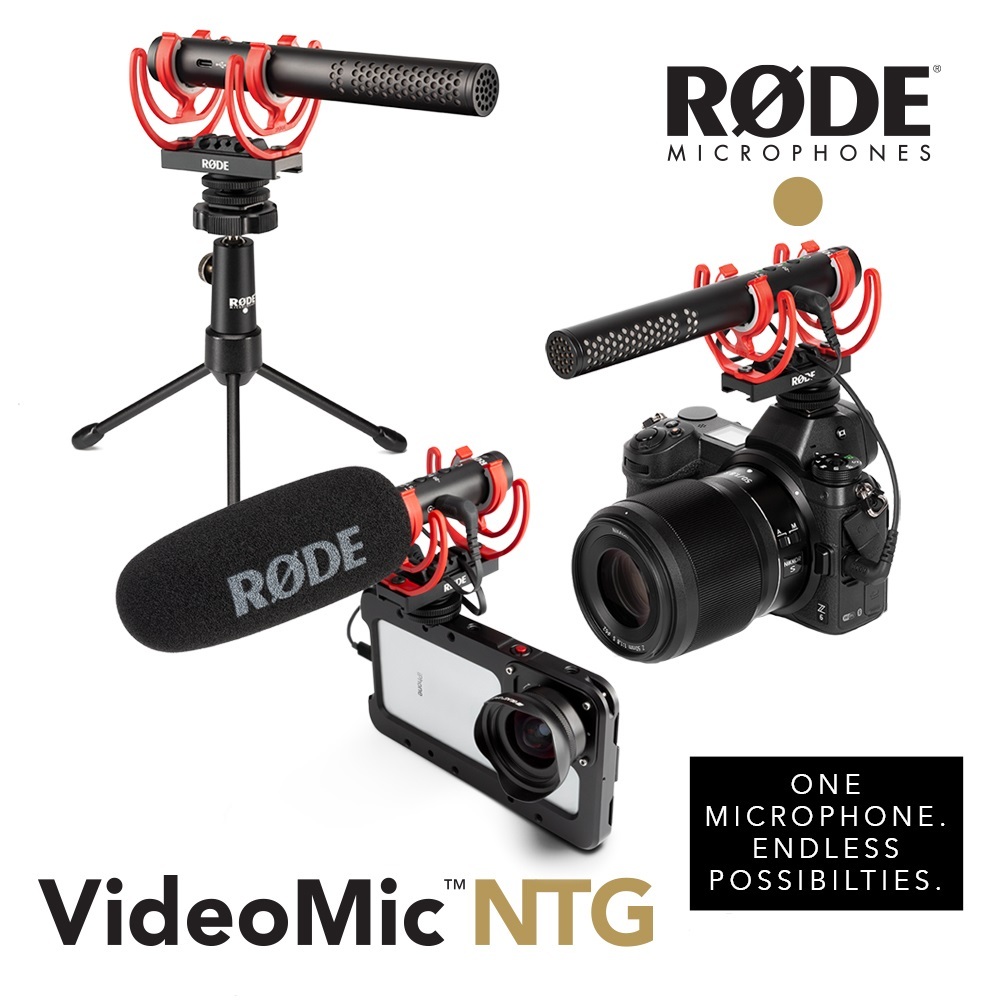 RODE VideoMic NTG Hybrid Analog/USB CameraMount Shotgun Microphone