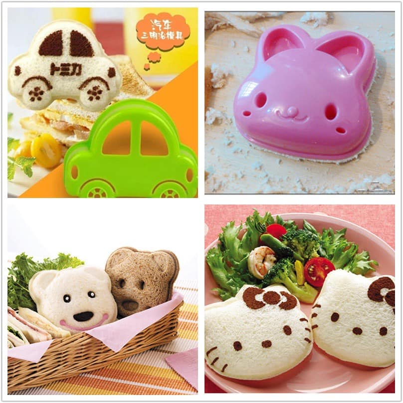 Cartoon Bear Rabbit Shaped Sandwich Mould Toast Cutter DIY Breakfast ...