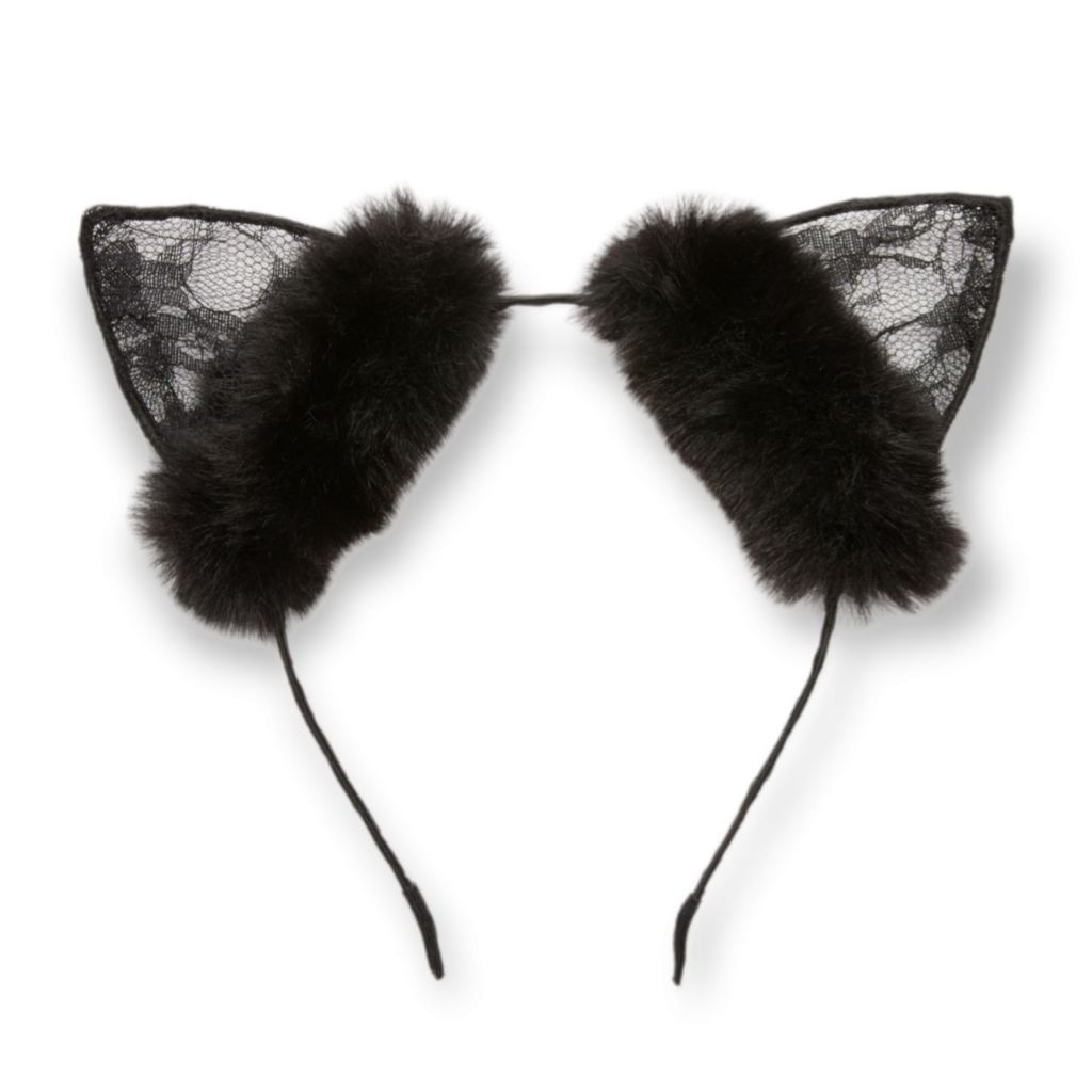 PRIMARK Lace Faux Fur Cat Ears (Black) Shopee Philippines