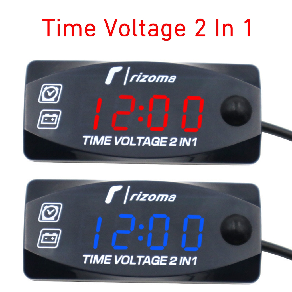 Waterproof IP67 DC 6V30V 2 In 1 Voltmeter and Time Digital LED