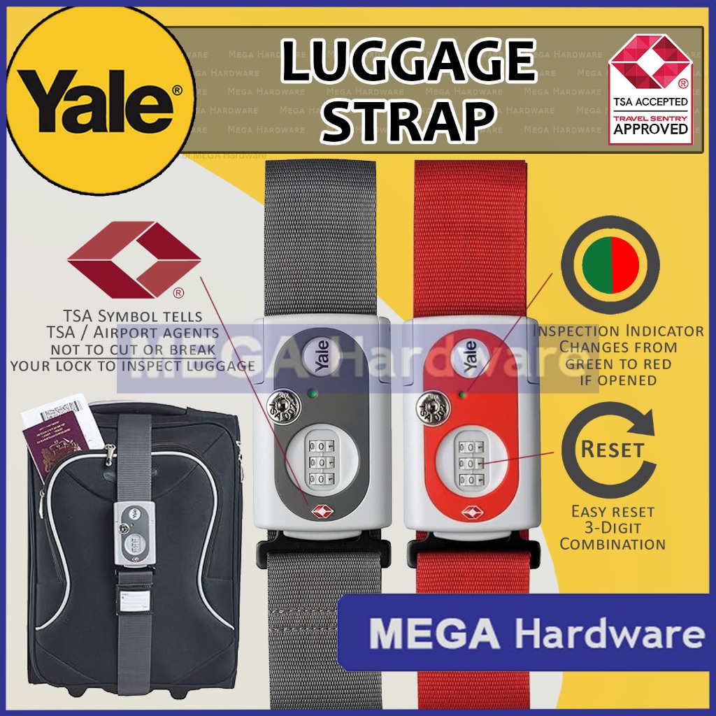 Yale TSA Approved Combination Luggage Strap Lock Shopee Philippines