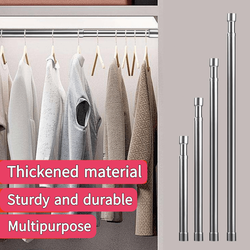 Universal Stainless Steel Rod Adjustable Rod Clothes Rod Hanging Rod Wardrobe Rod