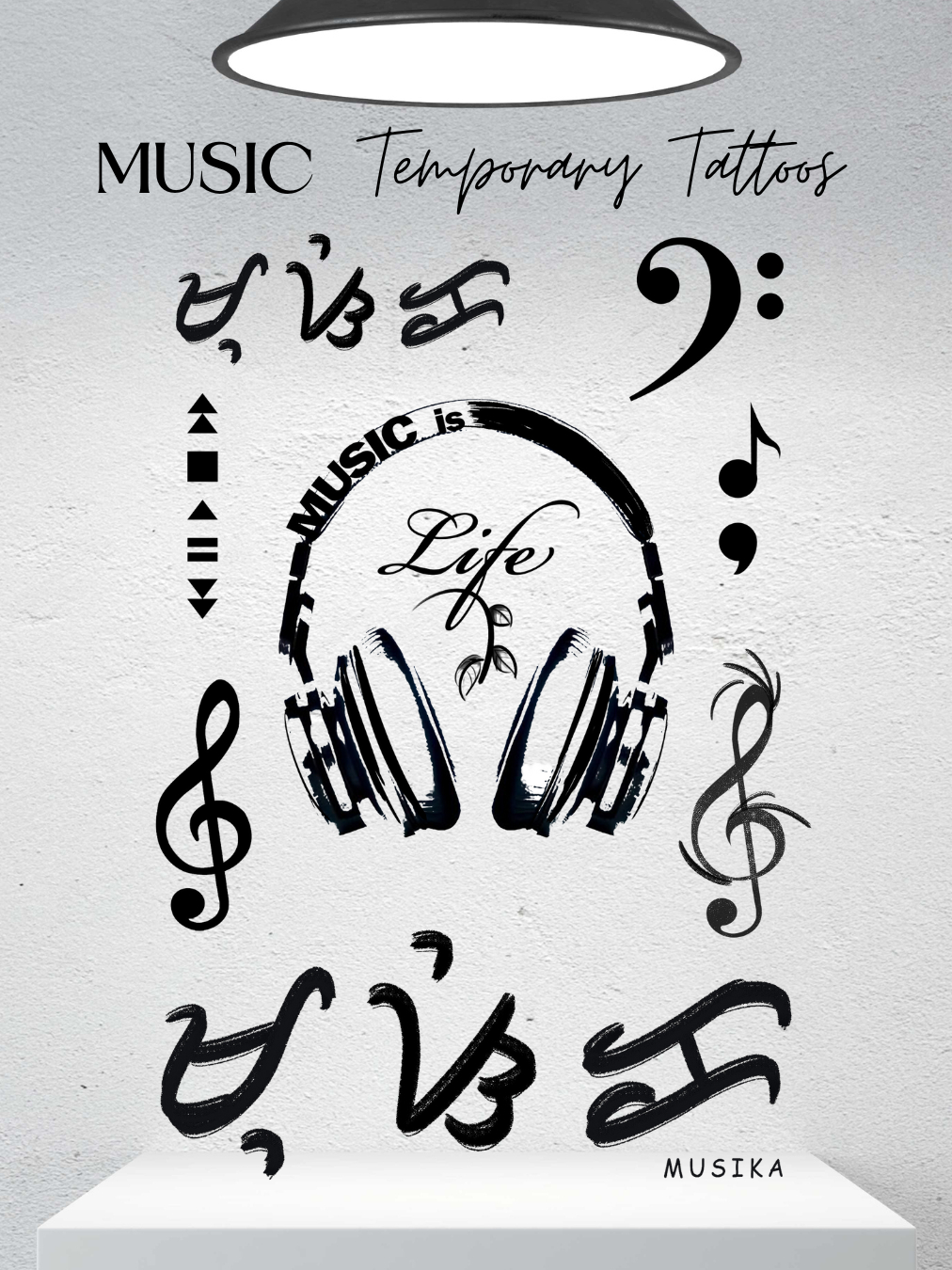 Music Temporary Tattoo Stickers by Tintak Tattoo | Shopee Philippines
