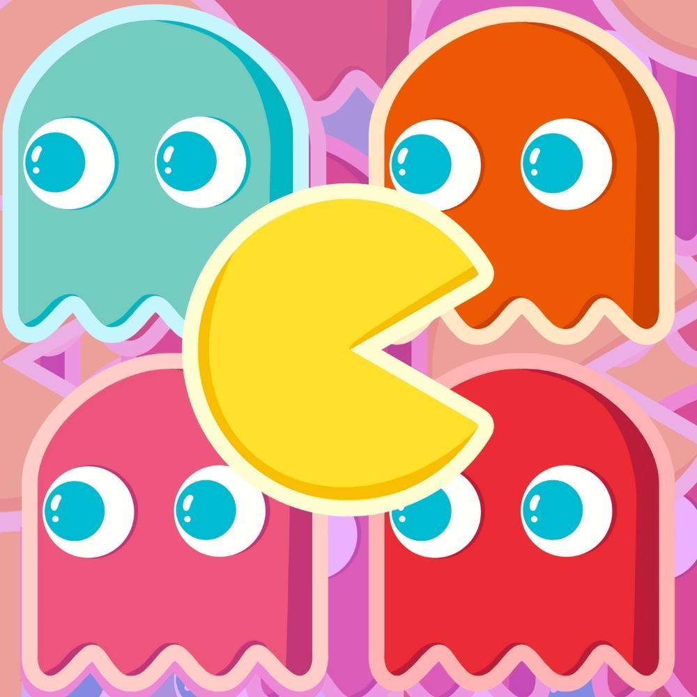 Pacman / Inky /Blinky / Pinky / Clyde / Die-Cut Waterproof Glitter ...