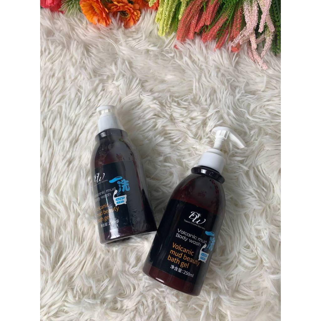 DW Volcanic Mud Body Wash Whitening Moisturizing Shower Gel 250ml