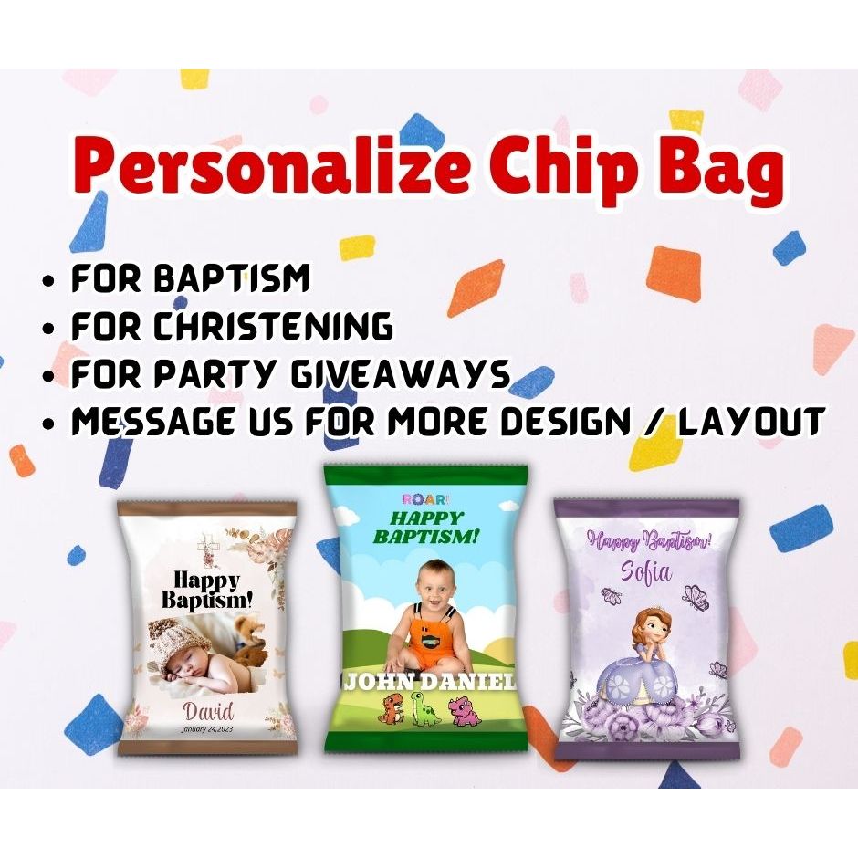 Personalized Chip Bag / customize chip bag / Loot bag / Party giveaway ...