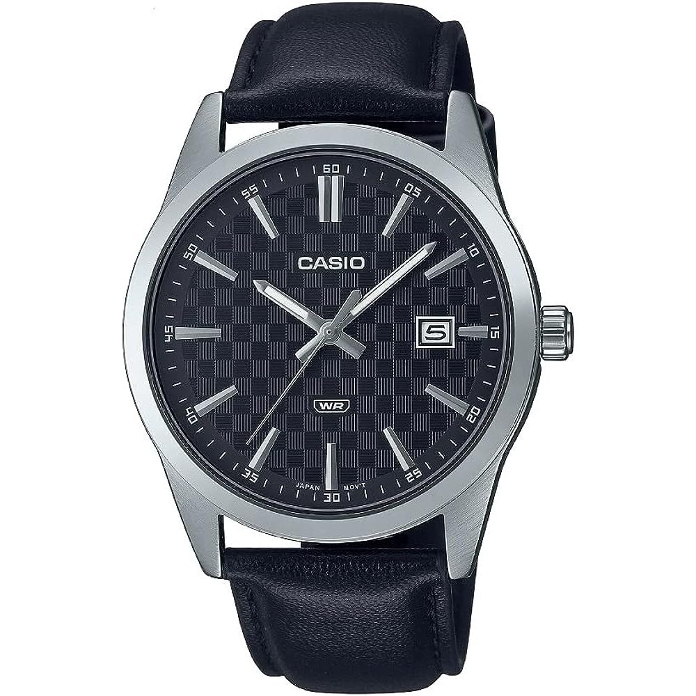 Casio MTPVD03 Black Dial Leather Men's Watch MTPVD03L1A Shopee