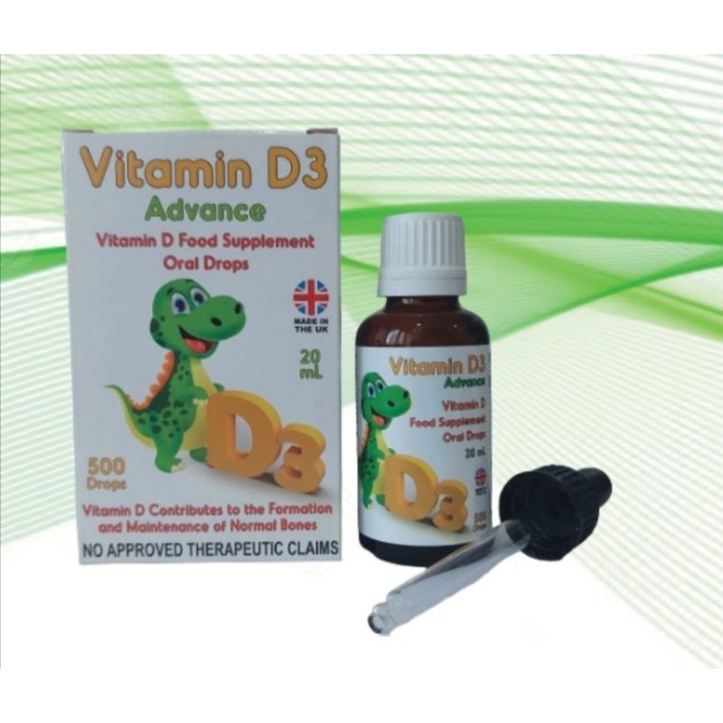 Vitamin D3 Advance Vitamin D Food Supplement Oral Drops 20mL Shopee