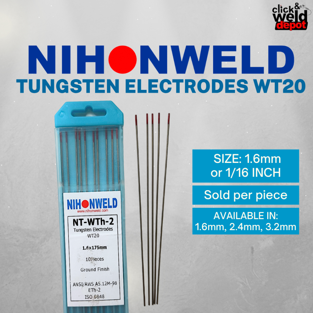 NIHONWELD TIG ELECTRODE 2 THORIATED (RED TIP) Shopee Philippines