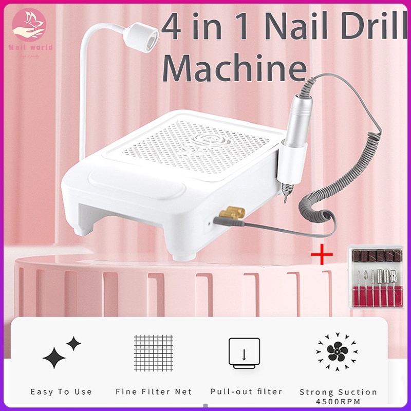 Nail.world Multi-function 4-in-1 Nail Vacuum Cleaner Suction Nail Drill ...