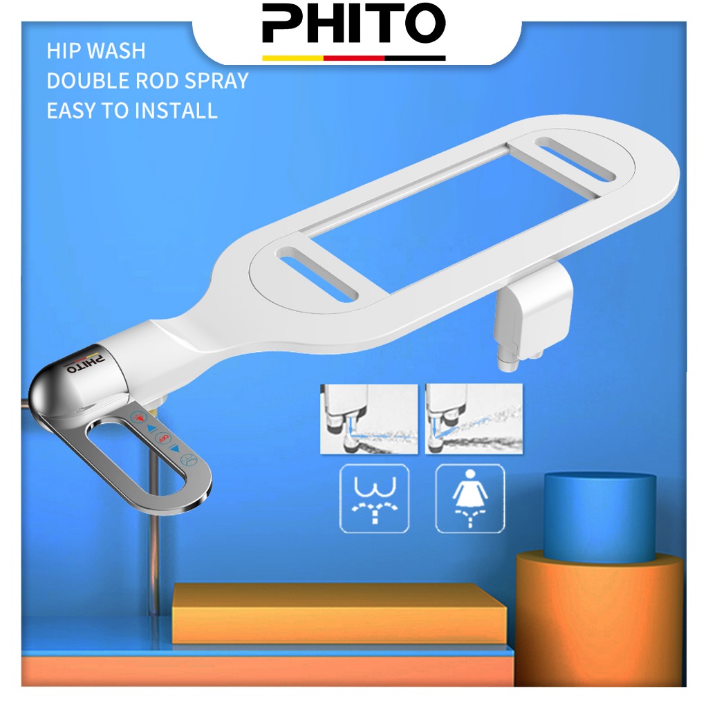 PHITO Portable Non-Electric Double Nozzle Bidet #PT002 | Shopee Philippines