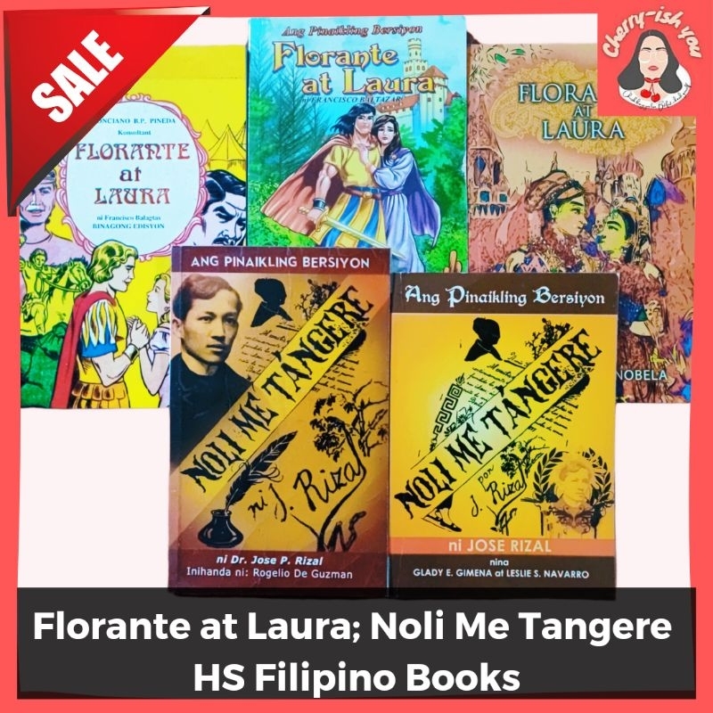 Hs Filipino Books Florante At Laura Noli Me Tangere El Filibusterismo Novel By Rizal