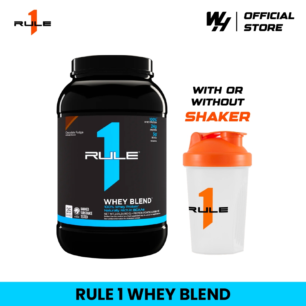 RULE 1 R1 100 WHEY PROTEIN BLEND 2lbs With SHAKER (28 servings) Shopee Philippines