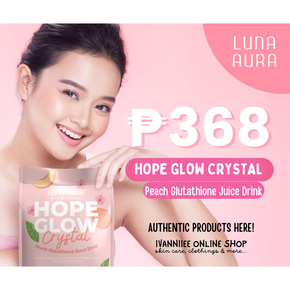 HOPE GLOW CRYSTAL LUNA AURA PEACH GLUTATHIONE JUICE DRINK Shopee Philippines