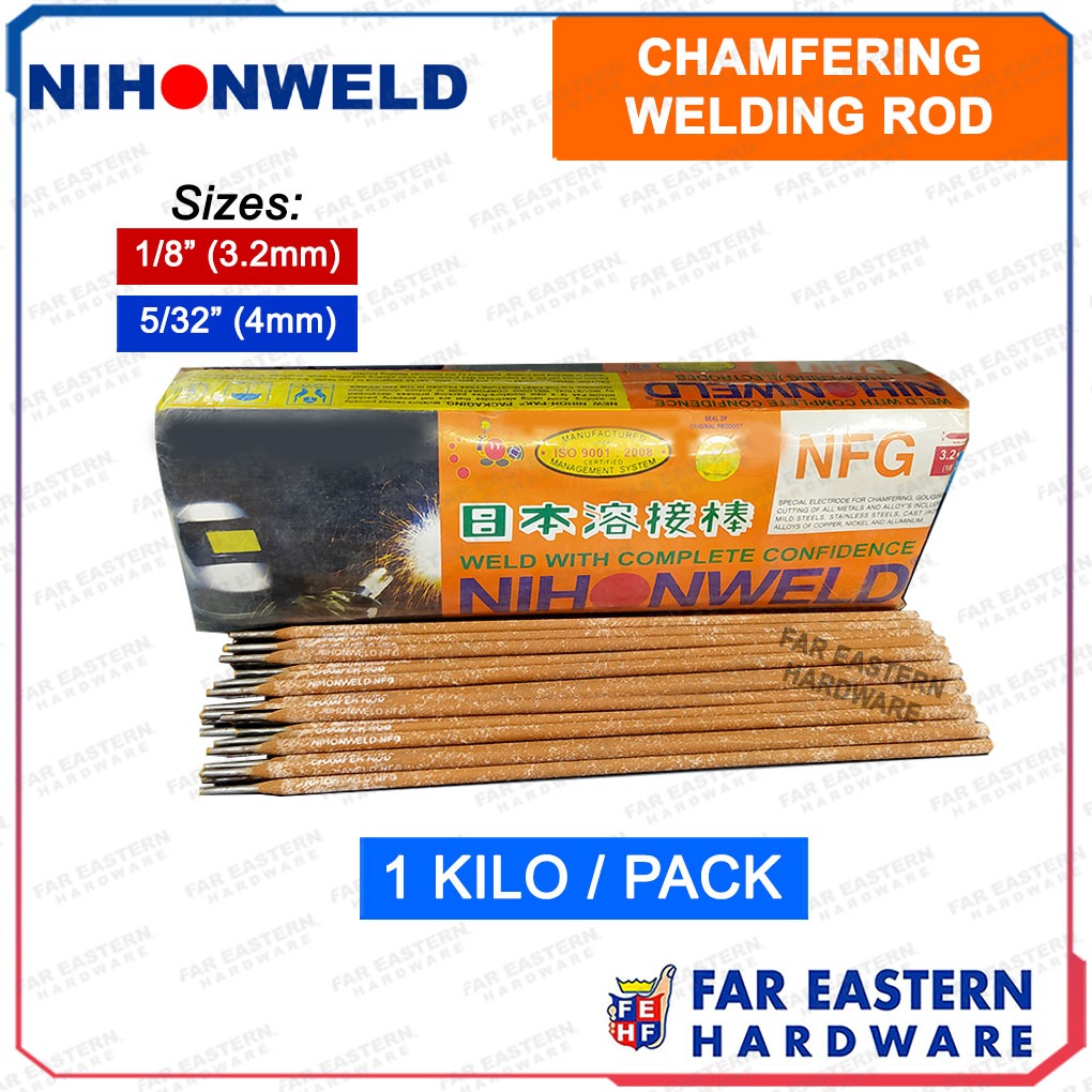 NIHONWELD Chamfering Welding Rod Chamfer Electrodes NFG 1/8" 5/32" 1