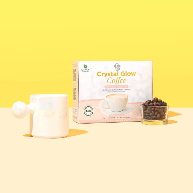 CRYSTAL GLOW COLLAGEN COFFEE (10 SACHETS PER BOX) WITH FREEBIES ...