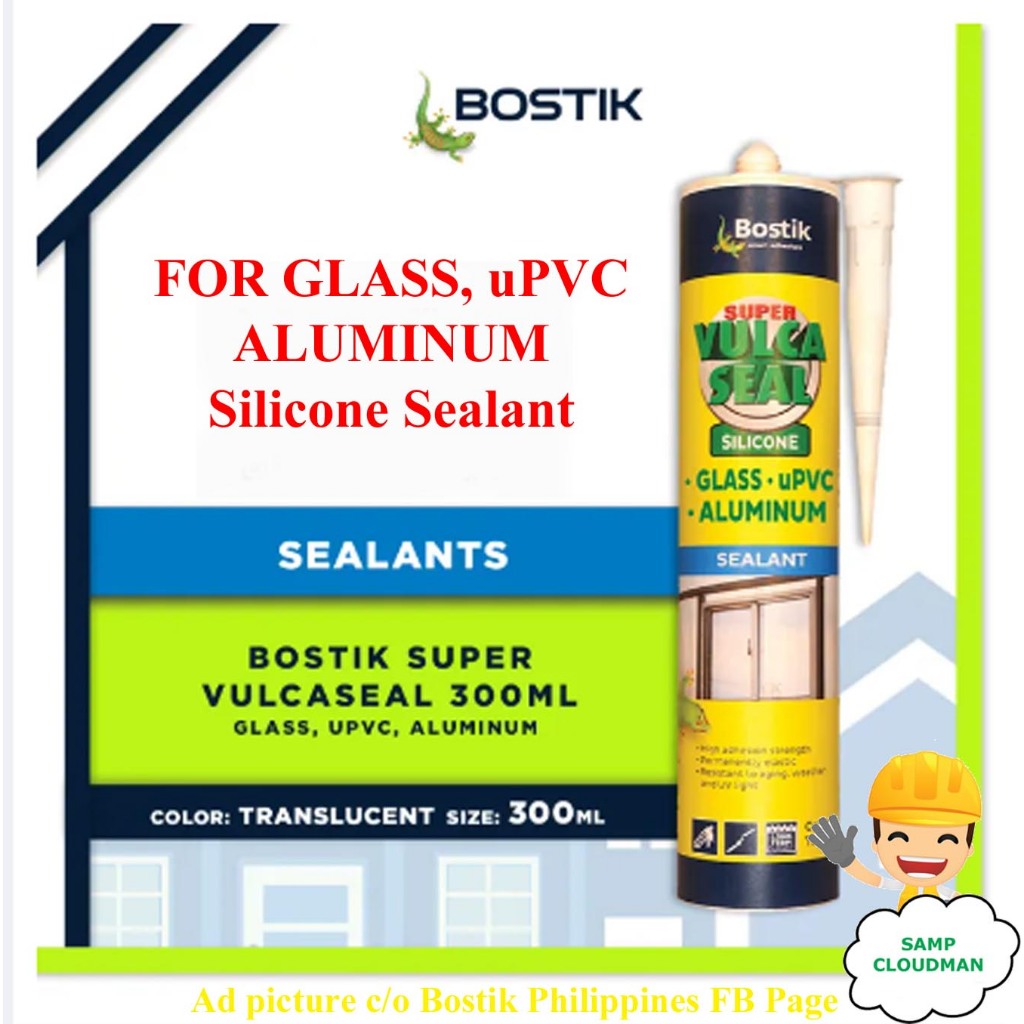 Bostik Super Vulcaseal Silicone Sealant for Glass, uPVC, and Aluminum