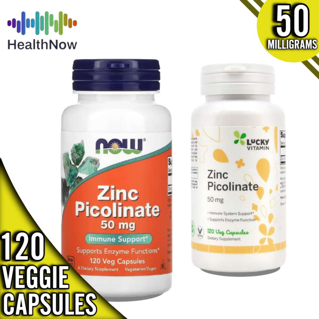 Zinc Picolinate 50mg 120 Veg Capsules Now Foods or Lucky Vitamins