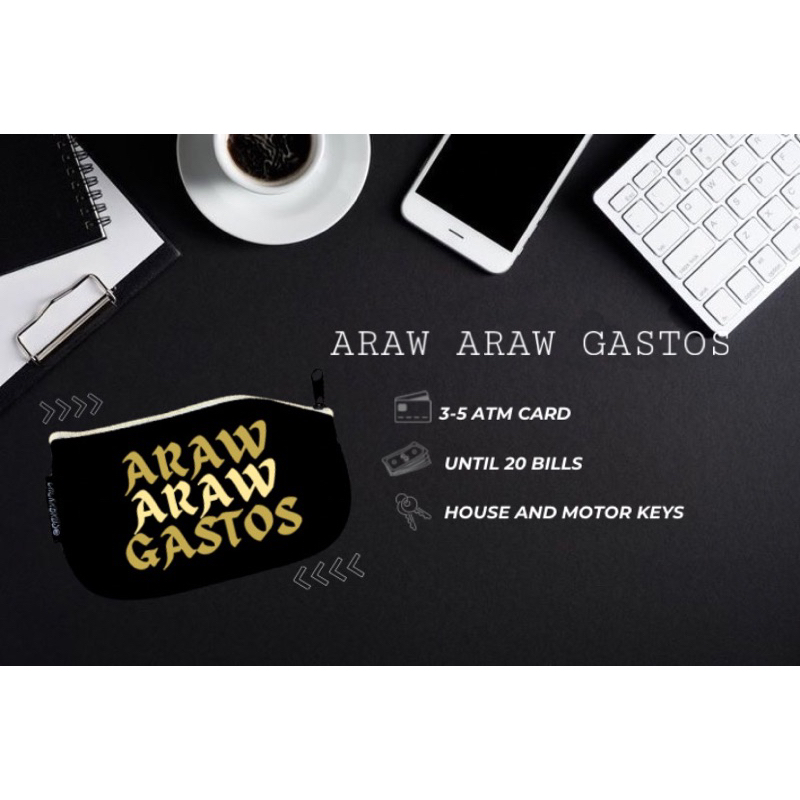 Araw Araw Gastos Artwork Coin Purse Lowest Price! Shopee Philippines