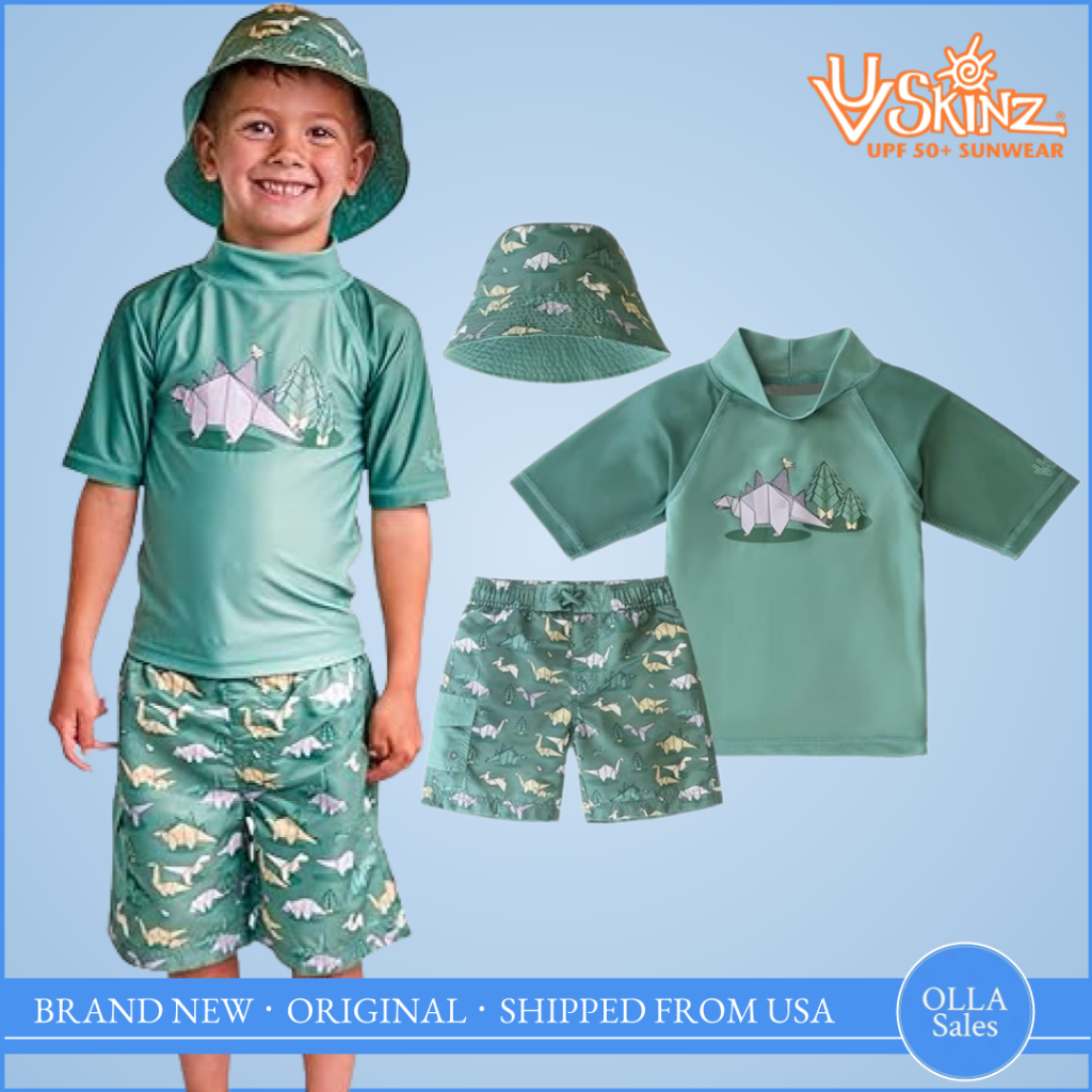 Original UV Skinz Kids' 3piece Boys’ Swim Set (Reversible) Shopee