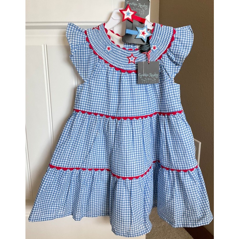 Cynthia Rowley Checkered Dress with hair clip - B22 | Shopee Philippines