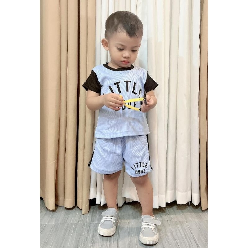 Terno Tshirt and Shorts for Kids 1-3yrs.old freesize only(Little Dude ...