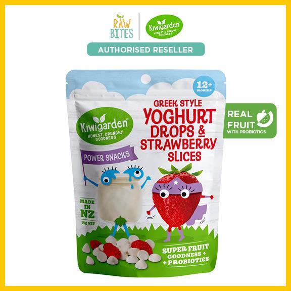 Kiwigarden Greek Style Yoghurt Drops & Strawberry Slices 14g (Gluten