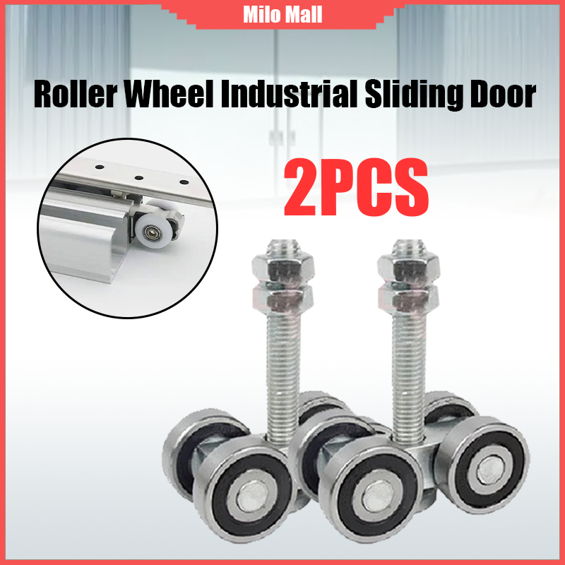 BQLZR 24mm Wheel Dia Steel Rail Hanging Trolley Wheel Sliding Track Roller Load Bearing 90kg W