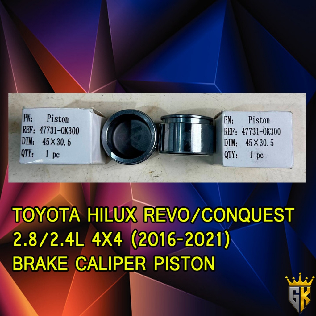 BRAKE CALIPER PISTON TOYOTA HILUX REVO FORTUNER 4X4 MODEL 20162022