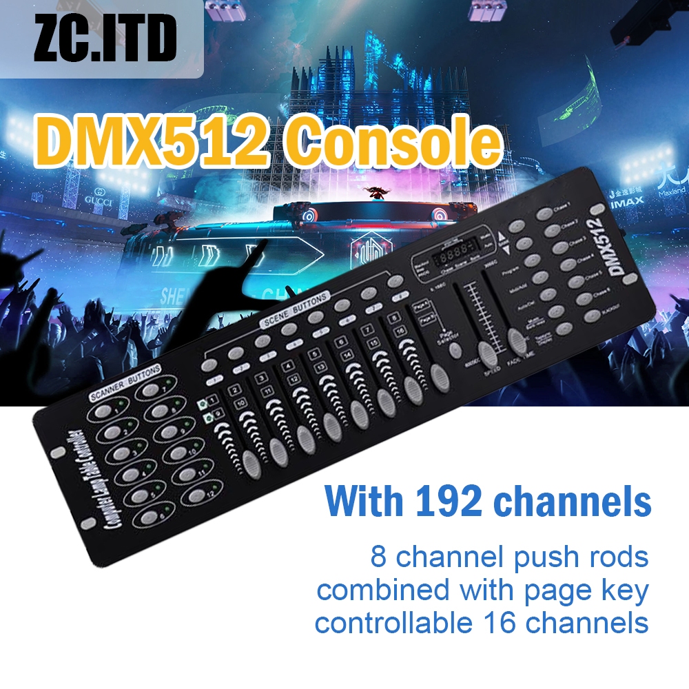 192 Channels DMX 512 Controller Stage DJ Light Controller Lighting