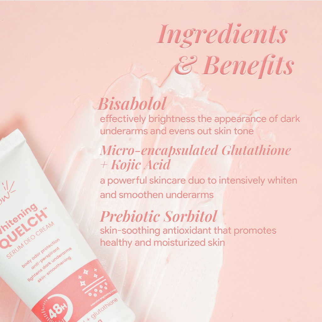Hello Glow Whitening Quelch Serum Deo Cream (Deodorant) | Shopee ...