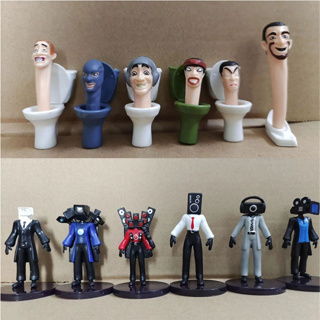 12pc/Set Skibidi Toilet Action Figure Toys Titan Speakerman Model Doll  Decor Toy