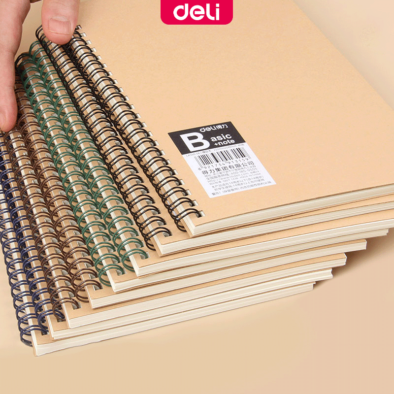 Deli LB560 Binder Spiral Notebooks B5 60sheets Aesthetic Writing
