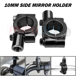 Motorcycle Mirror Risers - TOTMOX Universal M10 Mirror Extenders - CNC Aluminum Adapters (40mm Horizontal, 21mm Vertical)