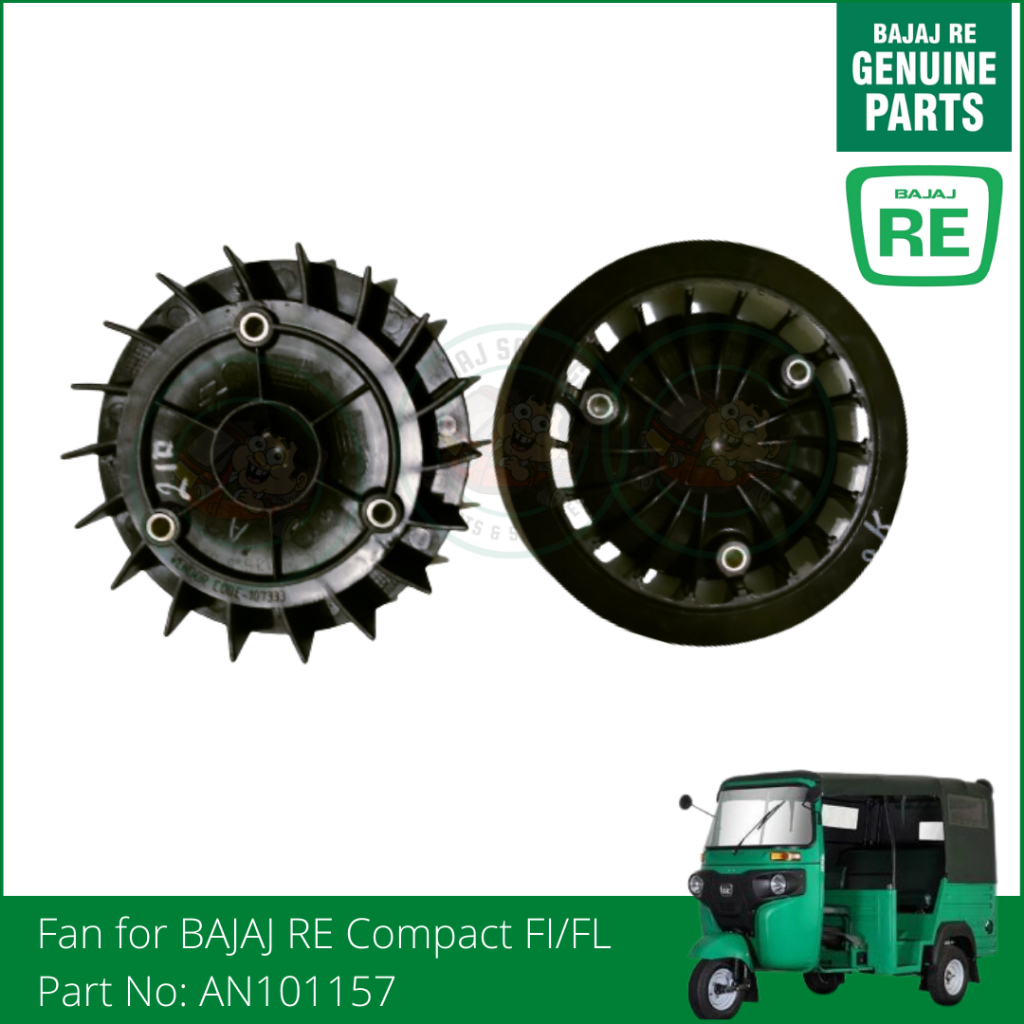 Fan for Bajaj RE Compact FI/FL Models (AN101157) Genuine Sticker Parts ...