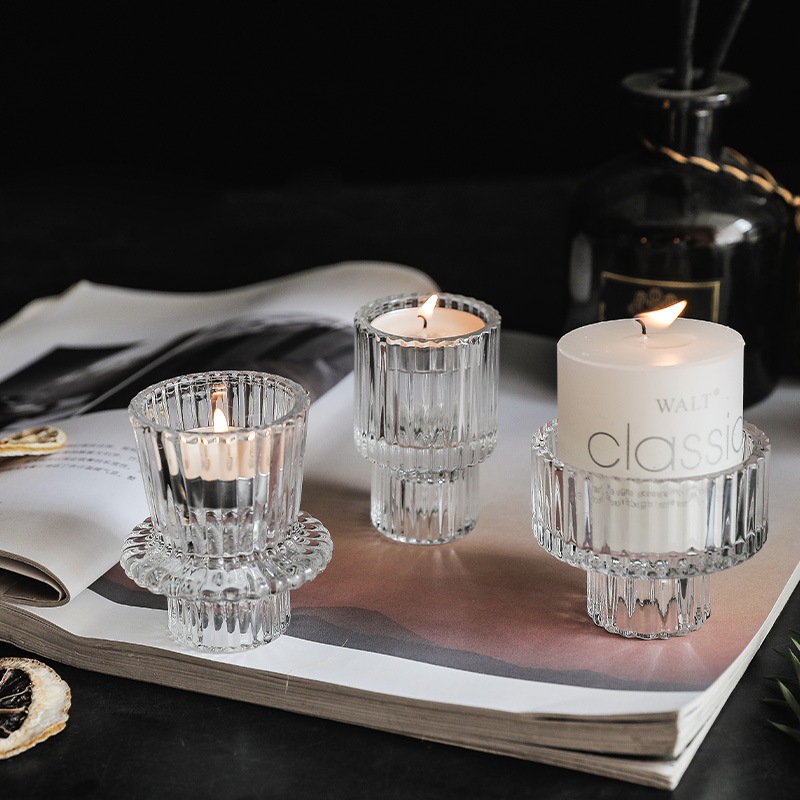 Nordic Glass Candle Holder Romantic candlelight dinner wedding