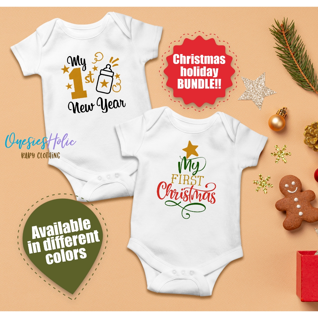 Onesie Newborn New Years Eve Outfit Baby's 1st New Years Onesie