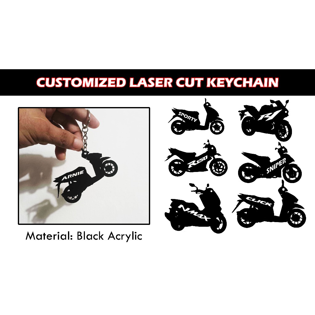 CUSTOMIZED MOTORCYCLE KEYCHAIN | Shopee Philippines