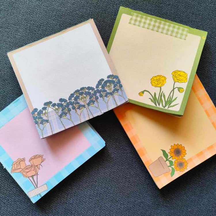 Aesthetic Notepad / Floral Notepad Shopee Philippines
