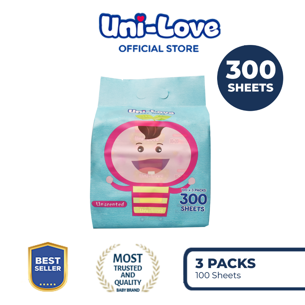 UniLove Unscented Baby Wipes 300's (Special Package) Pack of 1 Shopee Philippines