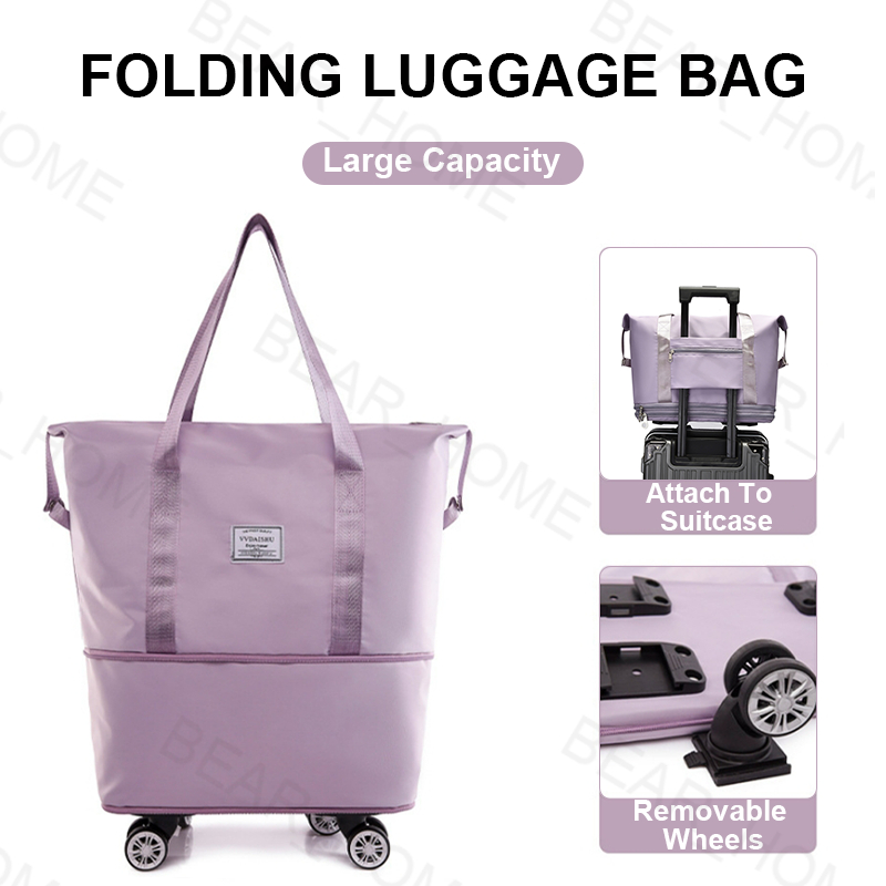 Universal Wheel Folding Luggage Bag Air Consignment Bag Oversized ...