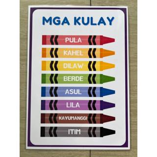 TAGALOG Kulay Bahagi ng Katawan Educational learning materials for kids ...