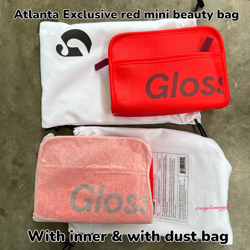 Authentic Glossier Atlanta *Exclusive* Red Mini Beauty Bag