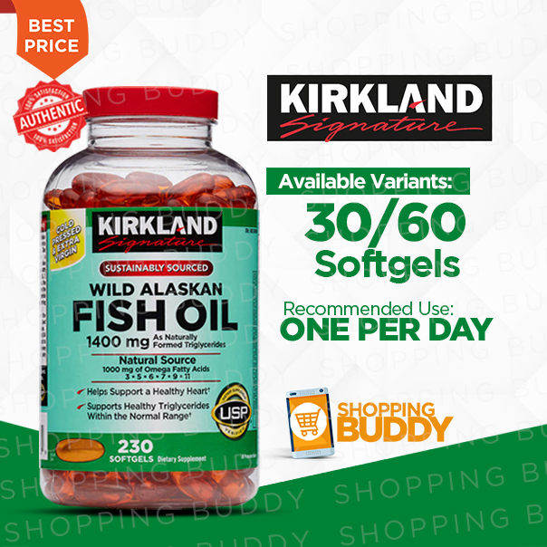 Kirkland Signature Wild Alaskan Fish Oil 1400 mg.,Softgels Shopee