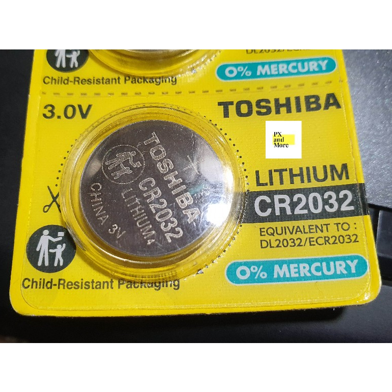 Toshiba CR1620 Battery 3V Lithium Coin Cell (6 PCS Child Resistant Blister  Package)