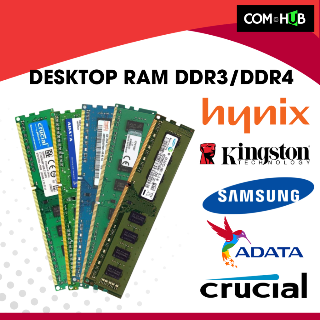Com Hub PC | Used 4GB/8GB DDR3 DDR4 Desktop Computer Memory ASSORTED ...