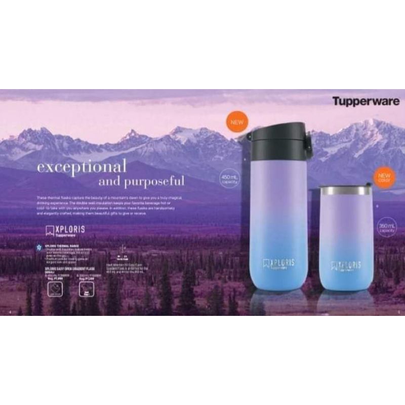 Tupperware Tumblers Xploris Thermal Range 450ml and 350 ml available ...